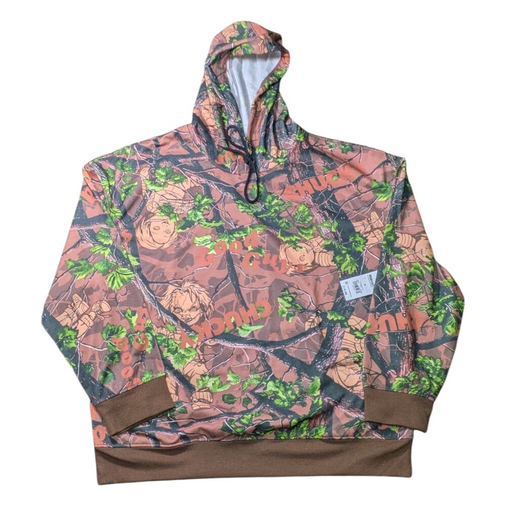 Chucky - Camo Hoodie - Chucky's Face in Camo Print - Size M -  NWT